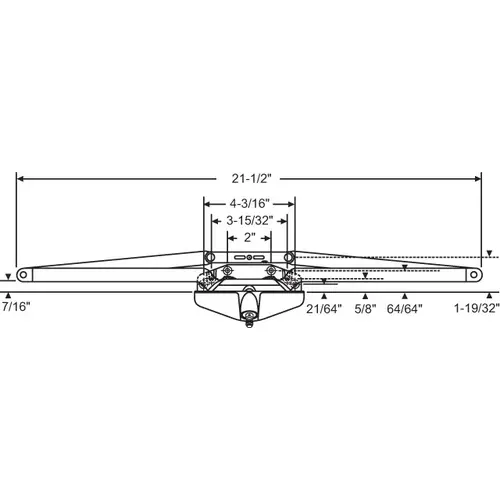 Awning Operator Single Pull white 21-1/2in Length