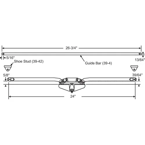 Awning Operator Bronze shoe And Guide Bar sold Seperately