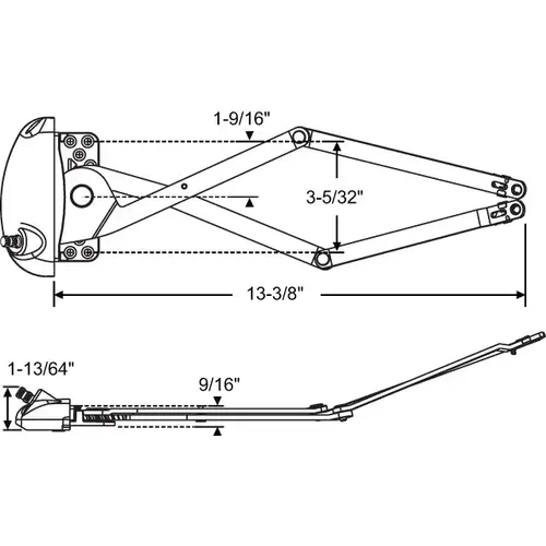 Xdrive Awning Operator White for Vinyl Window Applications handle Sold Seperately