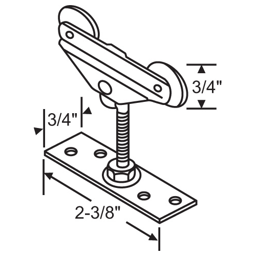 BY-Pass Hanger 2-Wheel Door Hanger And Plate cdb 62