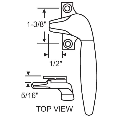 Cam Handle White Bronze right Hand cwl 19 R