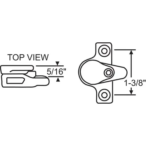 Custodial Handle White Bronze use With 900-218 Key cwl219