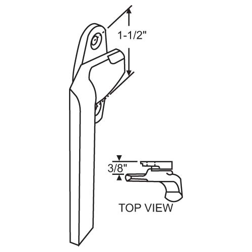 Cam Handle White plastic Hopper use Keeper 50-836