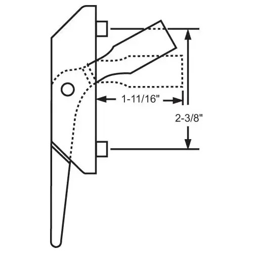 Multipoint Casement Lock White handle cwH-002-Wh