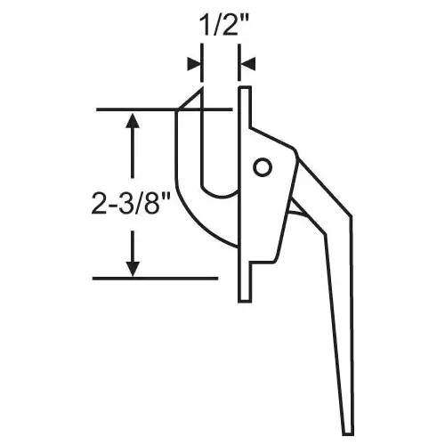 Casement Handle Die Cast White