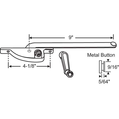 Casement Operator Assembly brown Handle Included cwo 9 L