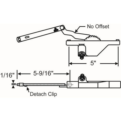 Dyad Casement Operator Bronze truth Left Hand Rear Mount handle Sold Seperately