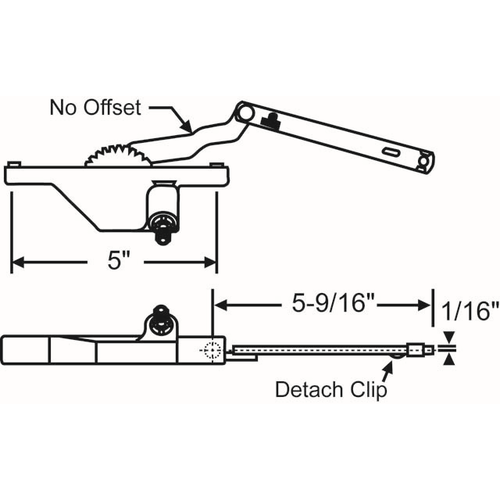 Dyad Casement Operator Bronze truth Right Hand Rear Mount handle Sold Seperately