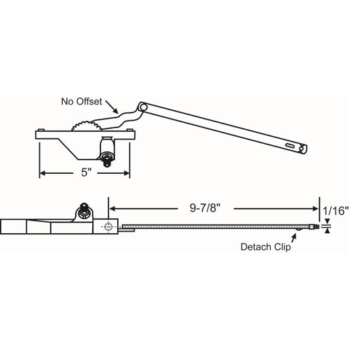 Dyad Casement Operator Bronze truth Right Hand Rear Mount handle Sold Seperately