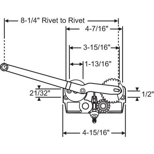 Single Arm Casement Operator truth Left Hand handle Sold Seperately