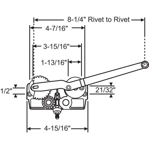 Single Arm Casement Operator truth Right Hand handle Sold Seperately