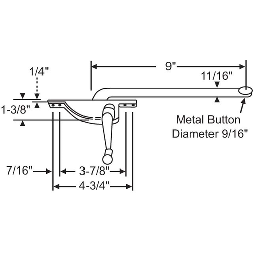 Casement Operator Assembly bronze Handle Included cwo 10 L Br/sdC-100 9in Arm Length