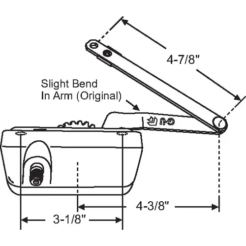 Straight Arm Casement Operator white Metal Die Cast Housing stainless Steel Worm Gear