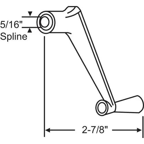 Crank Handle Aluminum 5/16in Spline