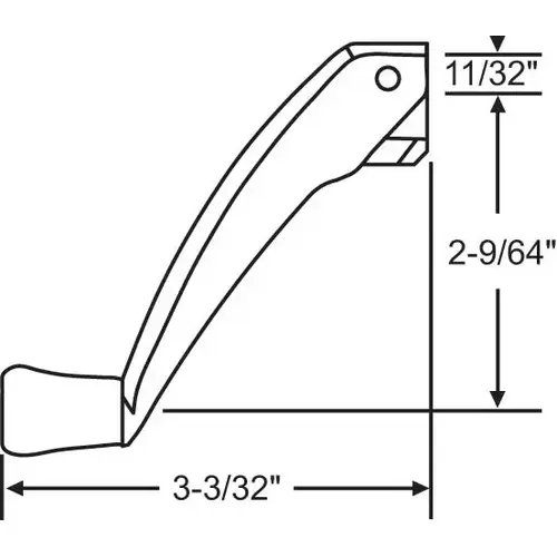 Folding Handle Black only Fit Truth 11/32in Spline woh 84 Bk