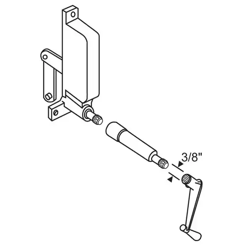 Atw 6in Extension Link Only aluminum wpA-055-6" male To Female 3/8in Only