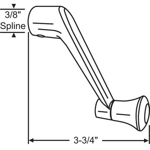 Crank Handle Mill 3/8in Spline woh 20