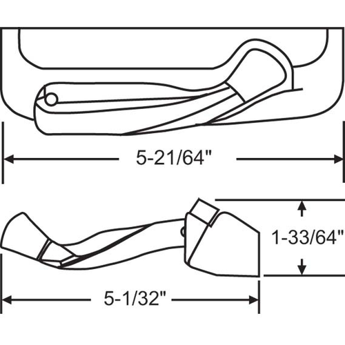 Tango Folding Handle And Cover gold 5-21/64in Cover Long 5-1/32in Handle Length plastic Cover Metal Handle