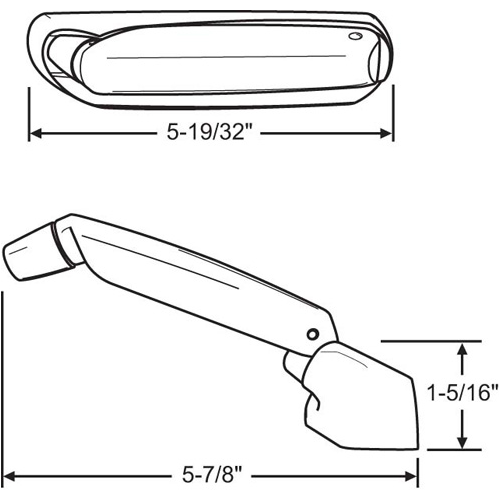 Operator Handle And Cover white Left Hand