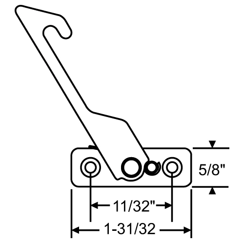 Window Restrictor Lh 4in Kit stainless Steel