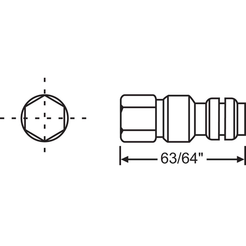 Insert For Universal Adaptor 63/64in Length