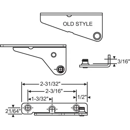 Snap On Stud Type Bracket truth Right Hand stainless Steel