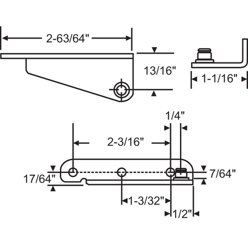 Snap Stud Clip Bracket truth Left Hand right Hand E-Gard Finish