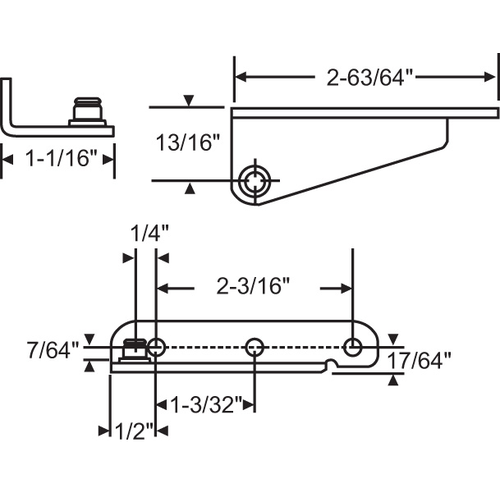 Snap Stud Clip Bracket truth Right Hand left Hand E-Gard Finish