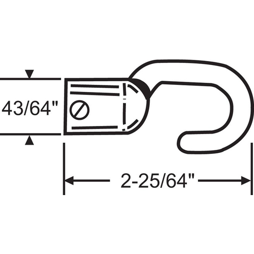 Hook Drive fits Truth Angle Drive outside Mount With Screw