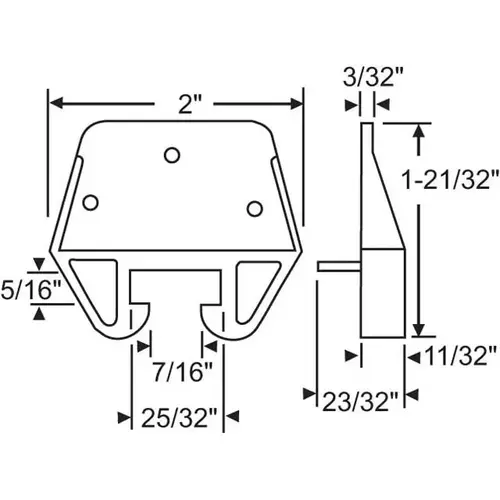 Brixwell 45-1-XCP5 Drawer Guide Old KD-01 dsg 28 - pack of 5