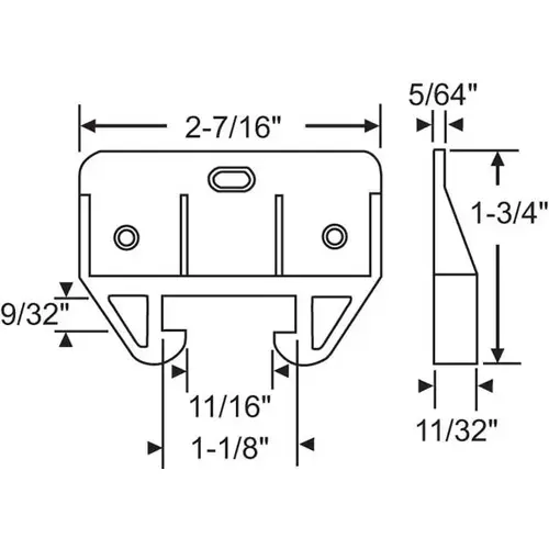 Brixwell 45-7 Drawer Guide Old KD-07