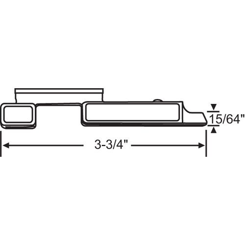 Rh Nylon Slide Bolt White right Hand - pack of 10