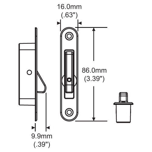 Brixwell 50-1367ffw Double Hung Vent Lock White single Action face Fix ...