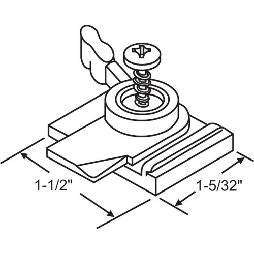 Sweep Lock White plastic - pack of 6