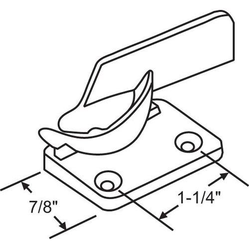 Sash Lock Bright Zinc Die Cast use With 50-646 Keeper hwl 99 - pack of 6