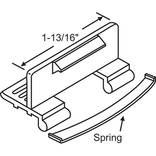 Slider Spring Latch Black aluminum hwl 44 - pack of 6