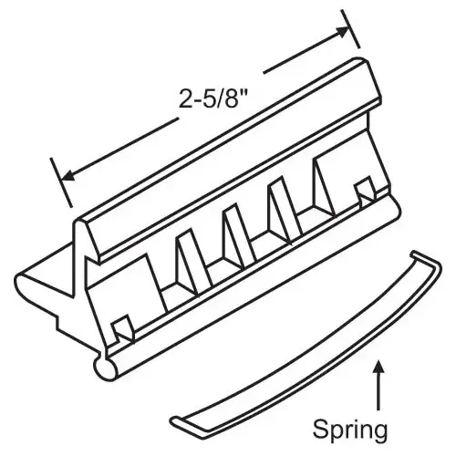 Slider Spring Latch White plastic hwl 57 Wh - pack of 6