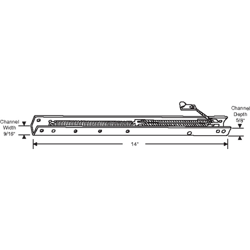 14in Window Channel Balance 6 To 9 Lbs Sash Weight hwB-B-5/8B-1320 9/16in Channel Width