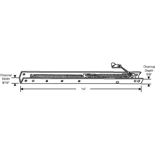 14in Window Channel Balance 11 To 12 Lbs Sash Weight hwB-B-5/8B-1340 9/16in Channel Width