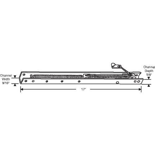 17in Window Channel Balance 14 To 19 Lbs Sash Weight hwB-B-5/8B-1640 9/16in Channel Width