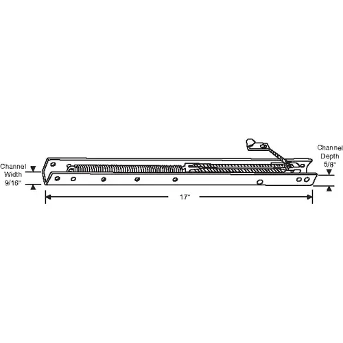 17in Window Channel Balance 19 To 22 Lbs Sash Weight hwB-B-5/8B-1650 9/16in Channel Width