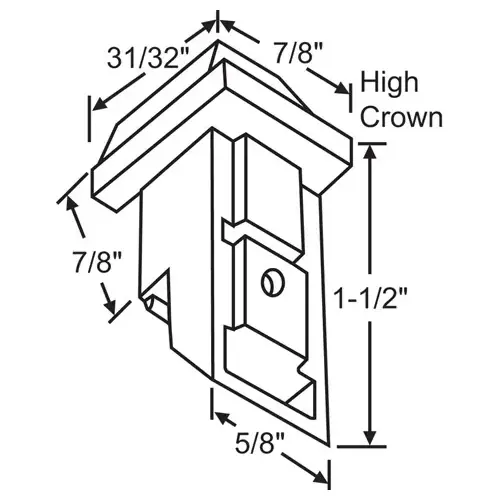 Balance Top Sash Guide hole Center 9/16in From Bottom Black - pack of 12