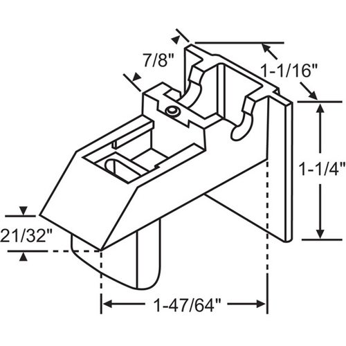 Balance Top Sash Guide hwP-983-Wh - pack of 12