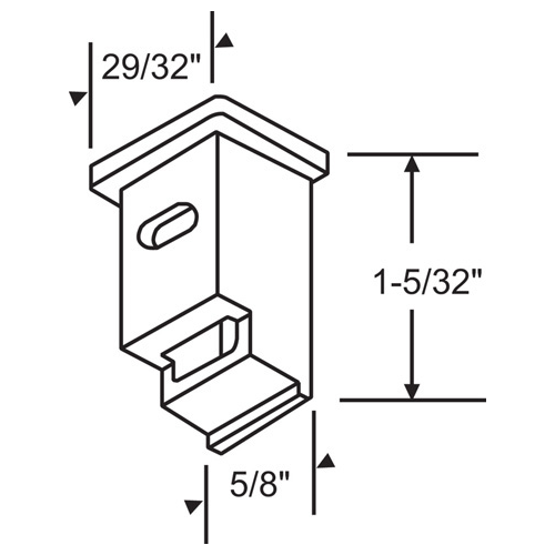 Balance Top Sash Guide hwp749 Black