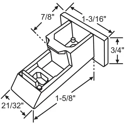 Balance Top Sash Guide for Impact Window hwP-984-Wh - pack of 12