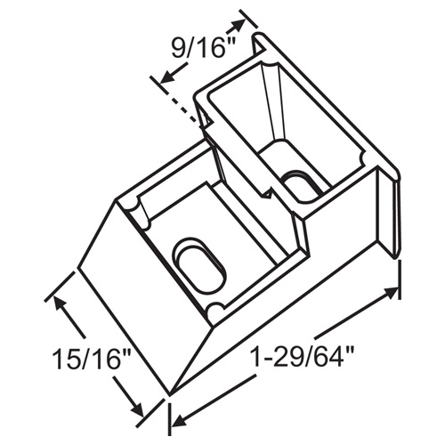 Balance Top Sash Guide Black