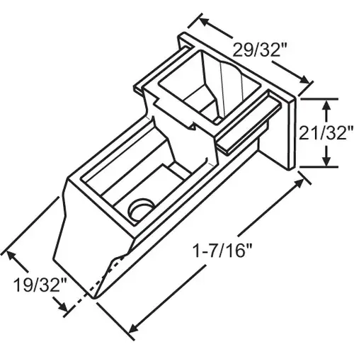 Balance Top Sash Guide Black