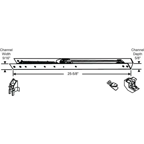 25-5/8 Channel Balance 18-24lb 60-938 60-508 62-50022 Attd 18 To 24 Pound Sash Weight