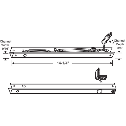 14-1/4in Peachtree Channel Bal 10-12 Pound Sash With End 13-1/4-4 Stamped On Balance