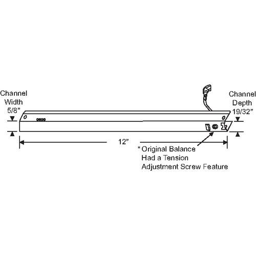 12in Channel Balance 9 To 10 Pound Sash